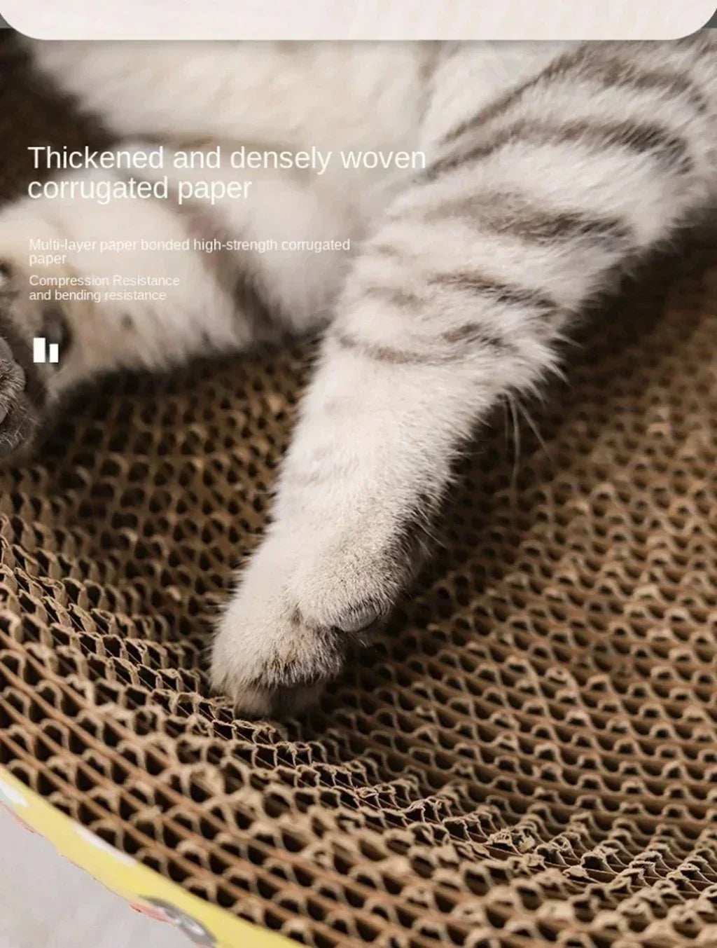 Arranhador Oval 2 em 1: Cama Confortável e Proteção de Móveis para Gatos!