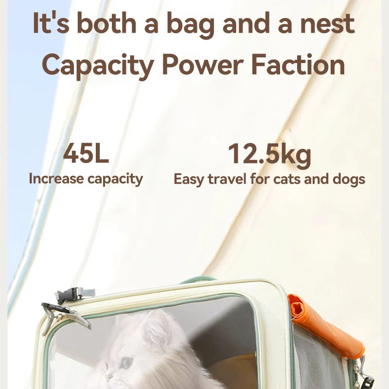 Mala Trolley para Gatos – Transporte com Rodinhas, Conforto e Estilo para Viagens