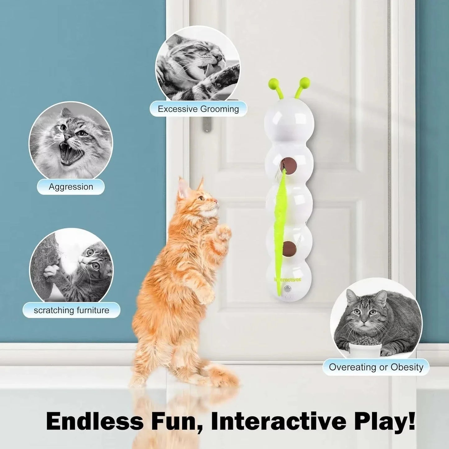 Seu gato caça sozinho. Você só dá play. Ideal para tutores ocupados e casas com vários felinos!