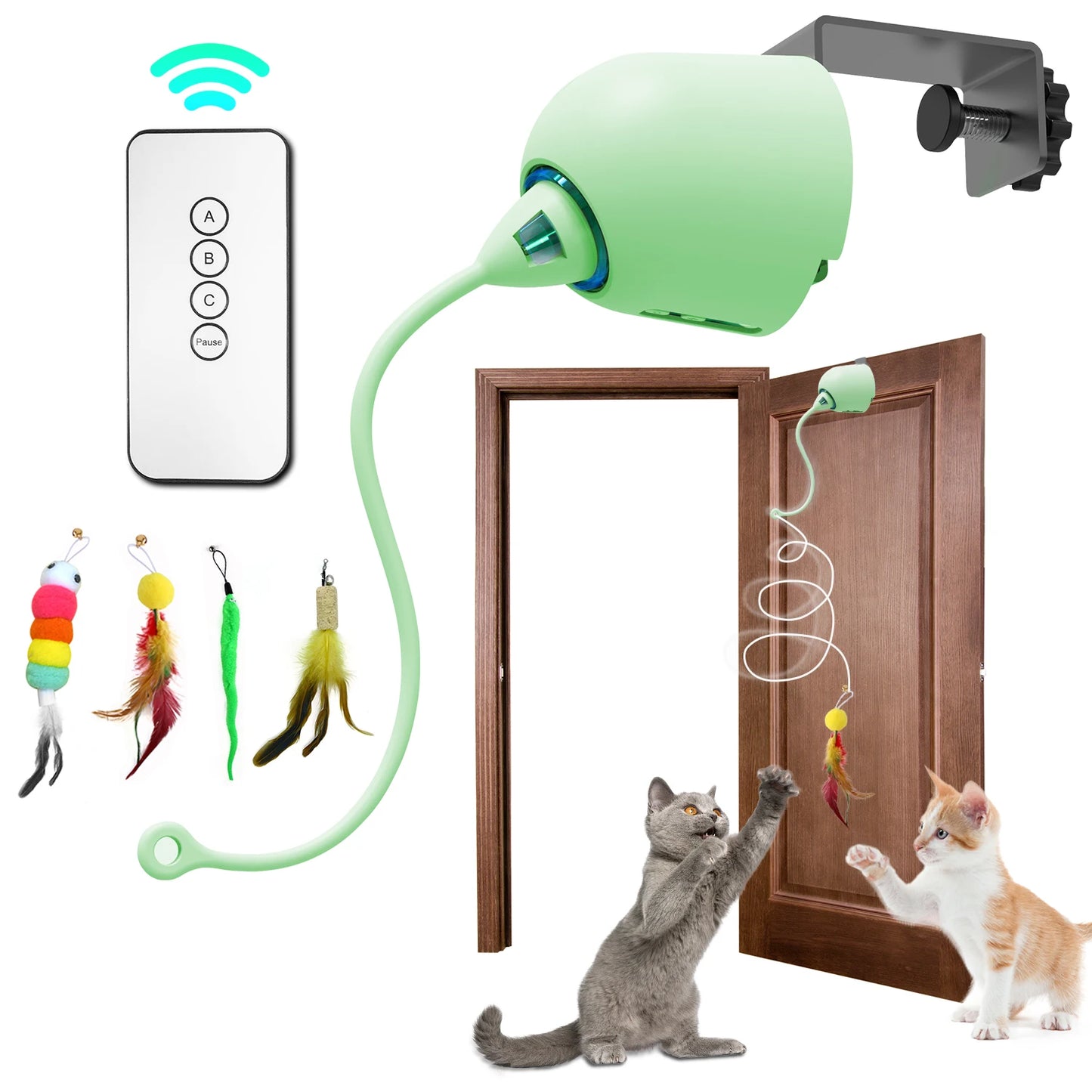 Caça eletrônica nível profissional: ratinhos que pulam aleatoriamente pra ativar o instinto felino e divertir por horas!