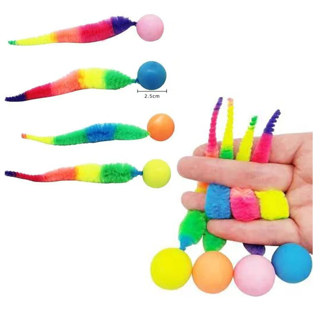 Brinquedo Interativo Lagartixa Jump para Gatos – Bolinha Colorida com Bicho Elástico Estimulante