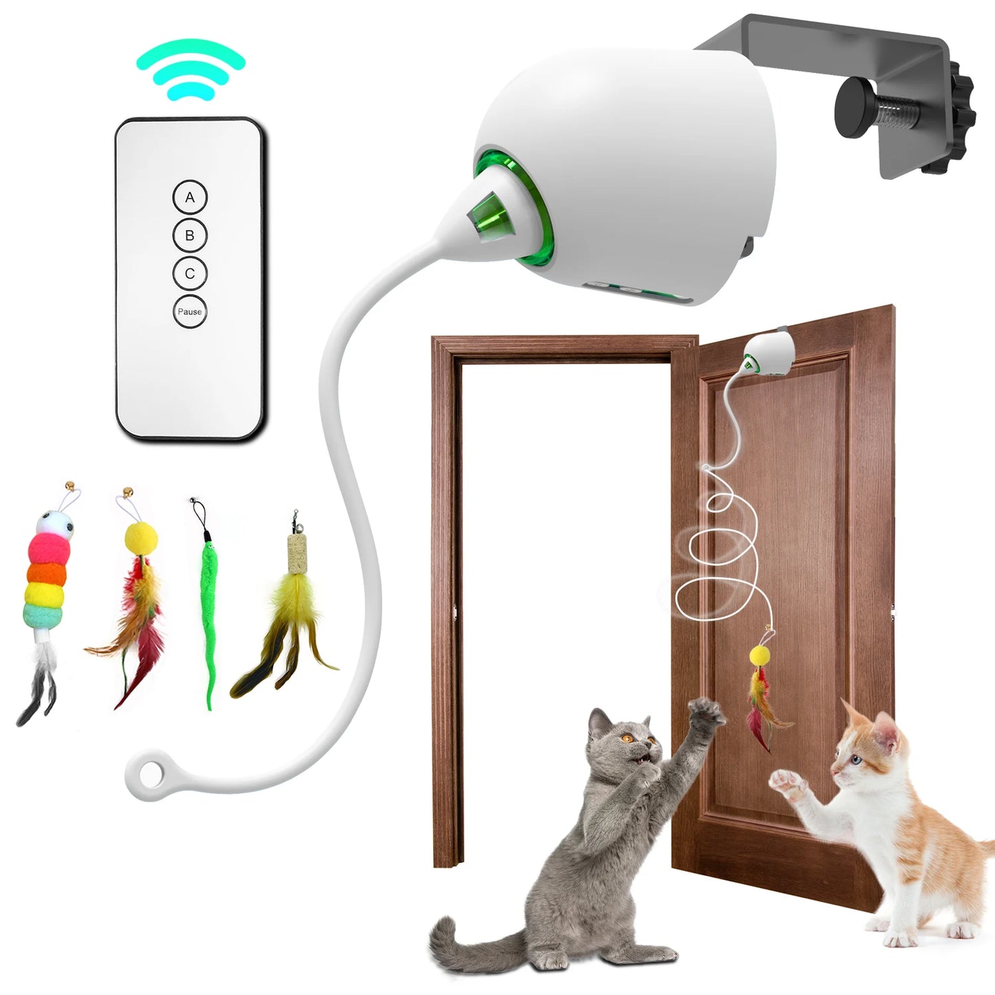 Caça eletrônica nível profissional: ratinhos que pulam aleatoriamente pra ativar o instinto felino e divertir por horas!