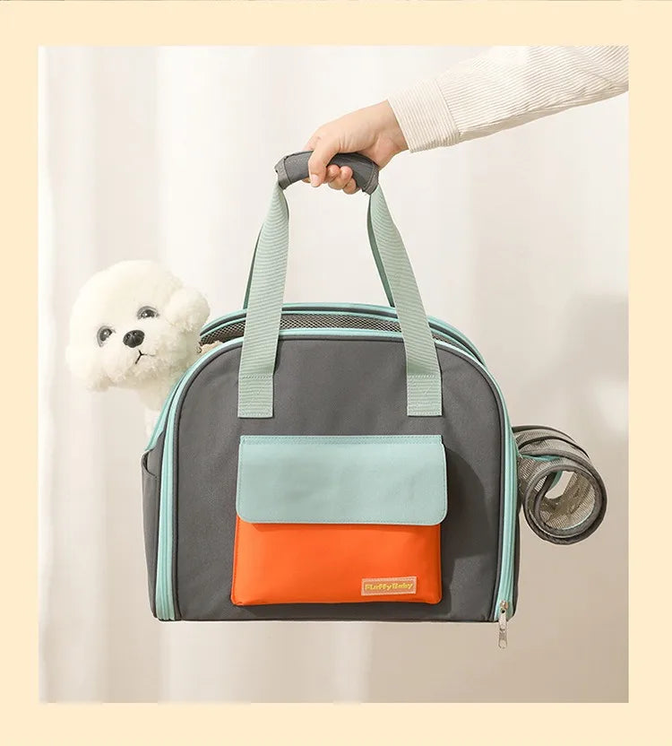 Bolsa de Transporte Confortável 4Cats – Alça Transversal, Leve e Respirável (até 4kg)