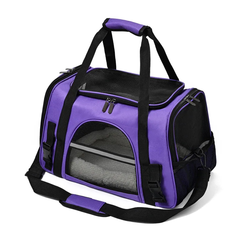 ✈️ Transportadora Portátil Respirável para Animais – Viaje com Segurança, Estilo e Tranquilidade!