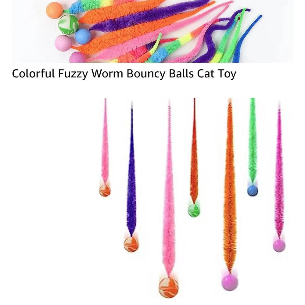 Brinquedo Interativo Lagartixa Jump para Gatos – Bolinha Colorida com Bicho Elástico Estimulante
