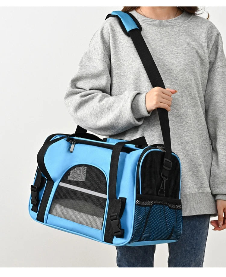 ✈️ Transportadora Portátil Respirável para Animais – Viaje com Segurança, Estilo e Tranquilidade!
