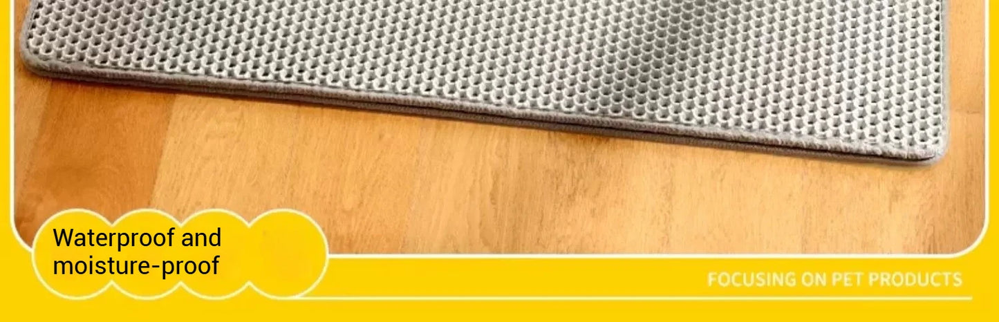 🐾 Tapete de Areia para Gatos Extra Grande Colmeia – Limpeza Sem Stress e Casa Sempre Protegida!