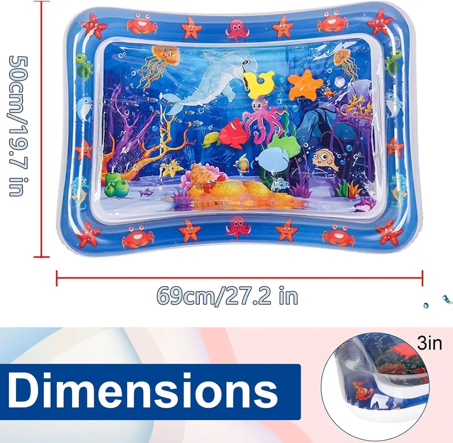 🌊 Tapete Sensorial Aquático Inflável – Diversão Refrescante e Estímulo para Cães e Gatos!