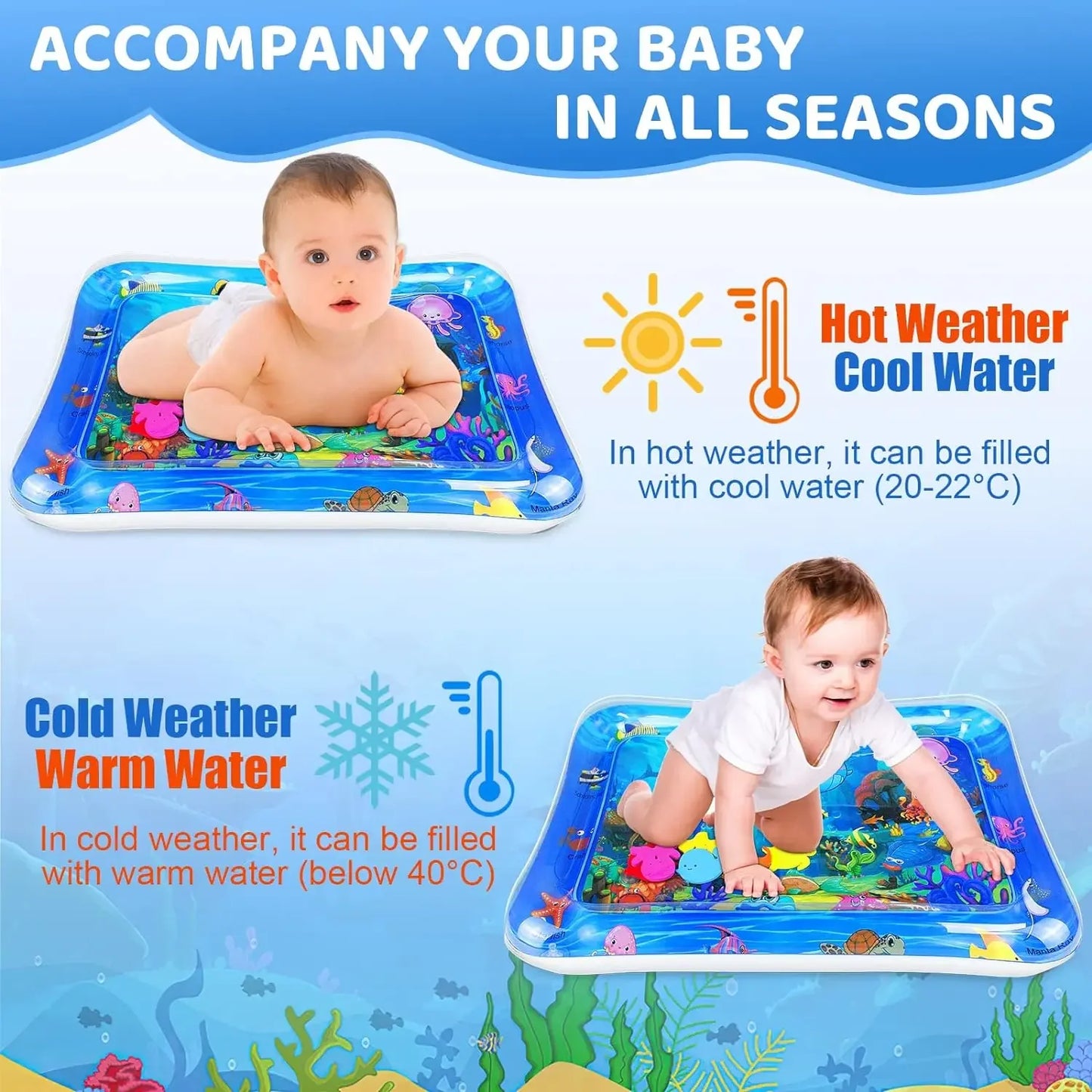 🌊 Tapete Sensorial Aquático Inflável – Diversão Refrescante e Estímulo para Cães e Gatos!