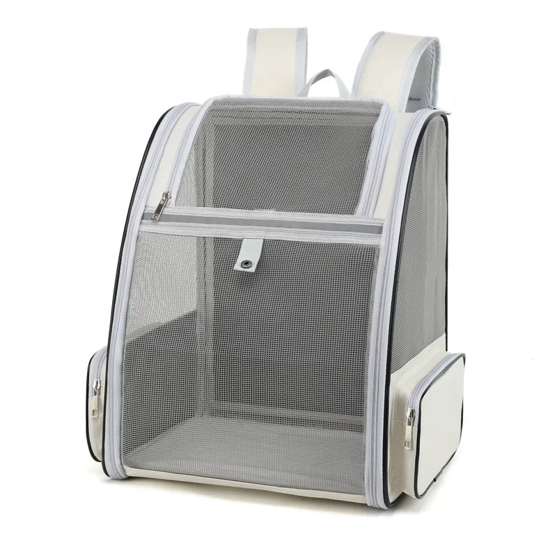 Mochila de Transporte para Gatos – Conforto, Segurança e Ventilação em Movimento (até 6kg)