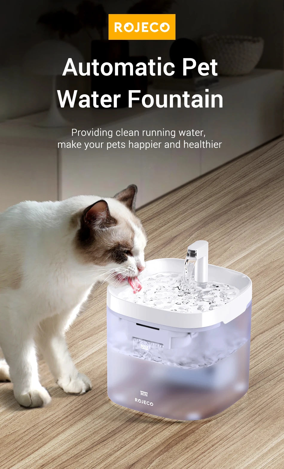 Fonte PuriFlow 4Cats™ – Bebedouro Automático com Filtro Recirculante e Purificação Contínua