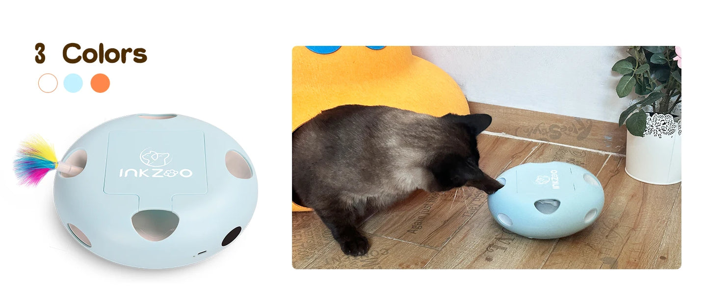 Caça eletrônica nível profissional: ratinhos que pulam aleatoriamente pra ativar o instinto felino e divertir por horas!