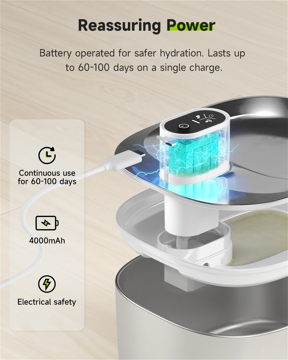Fonte SensorH2O 4Cats™ – Bebedouro Inteligente Sem Fio com Sensor de Movimento (4 Litros)