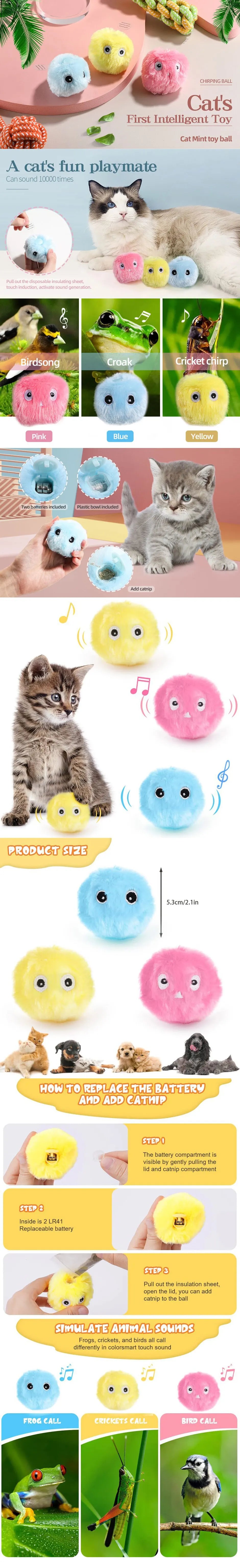 😺 Brinquedo Automático Interativo para Gatos – Diversão Surpreendente com barulhos Aleatórios!