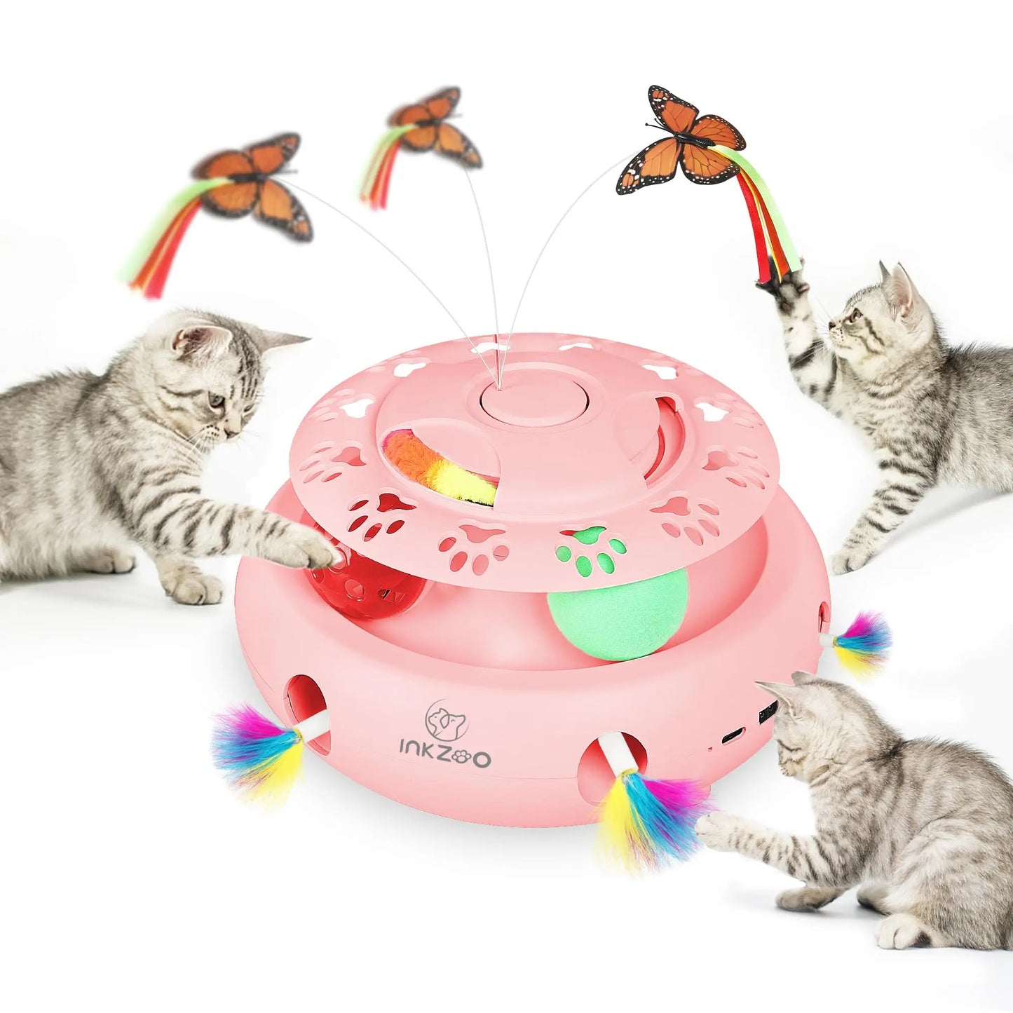 Caça eletrônica nível profissional: ratinhos que pulam aleatoriamente pra ativar o instinto felino e divertir por horas!
