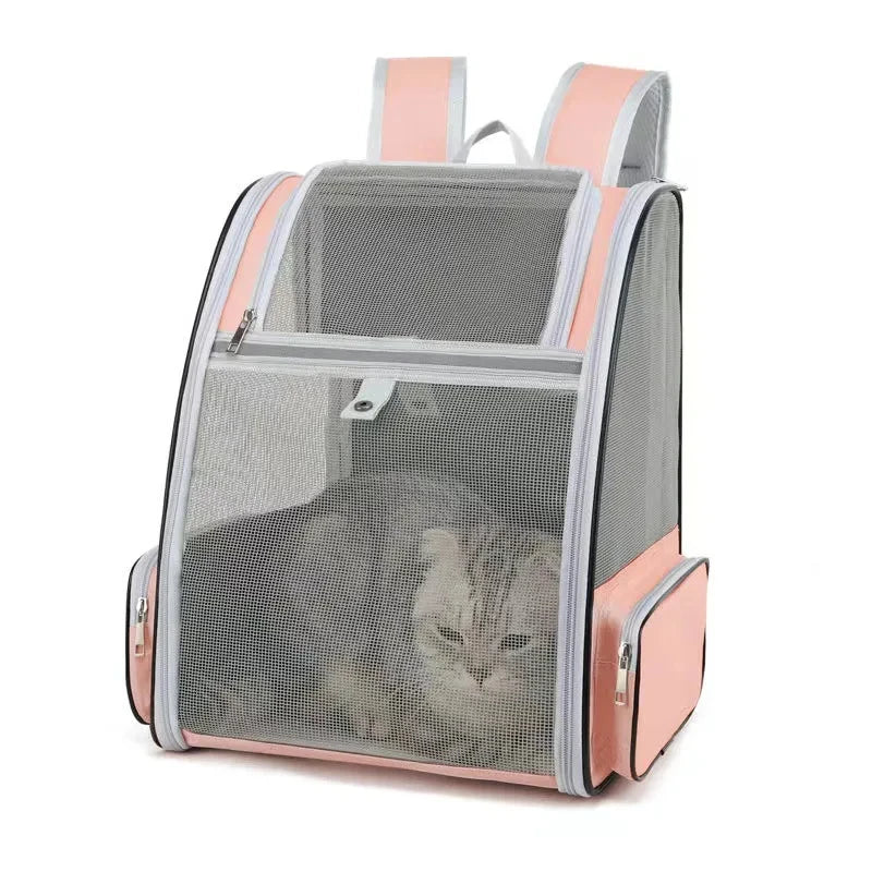 Mochila de Transporte para Gatos – Conforto, Segurança e Ventilação em Movimento (até 6kg)