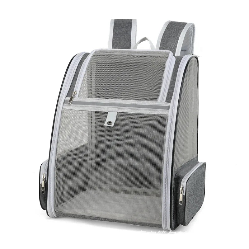 Mochila de Transporte para Gatos – Conforto, Segurança e Ventilação em Movimento (até 6kg)