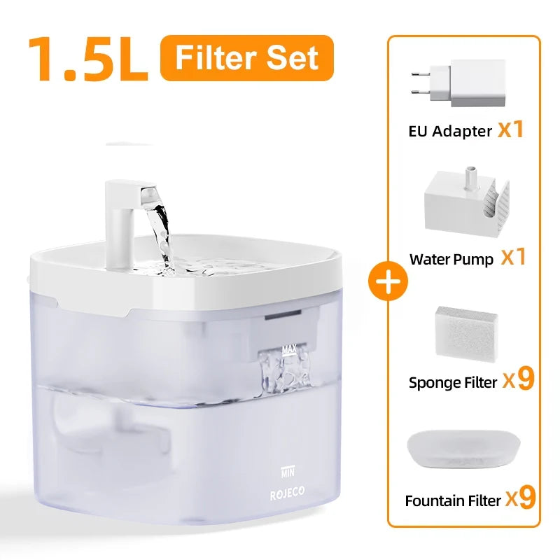 Fonte PuriFlow 4Cats™ – Bebedouro Automático com Filtro Recirculante e Purificação Contínua