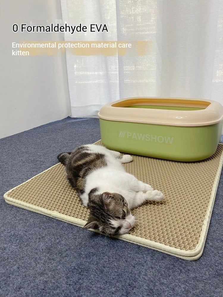 🐾 Tapete de Areia para Gatos Extra Grande Colmeia – Limpeza Sem Stress e Casa Sempre Protegida!