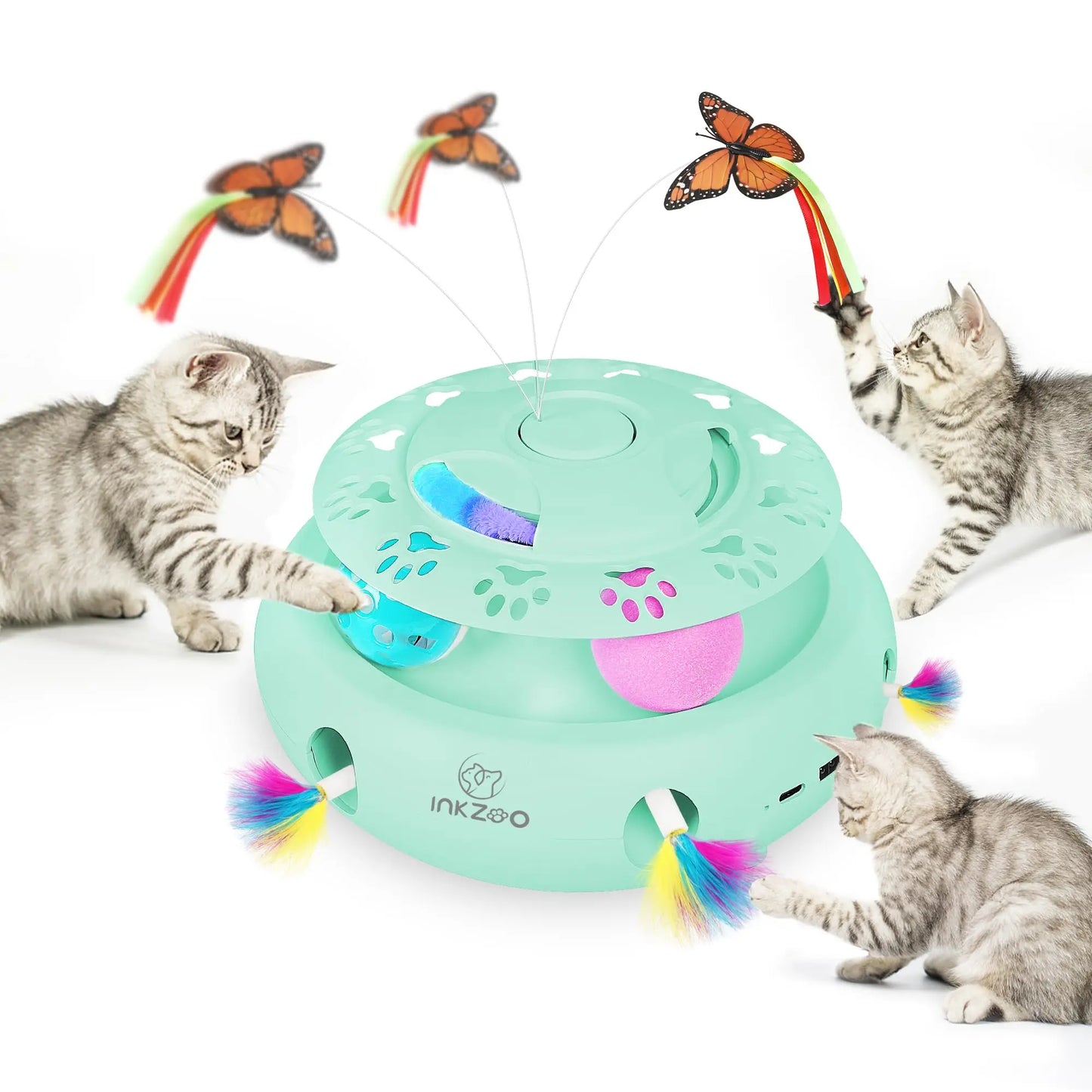 Caça eletrônica nível profissional: ratinhos que pulam aleatoriamente pra ativar o instinto felino e divertir por horas!