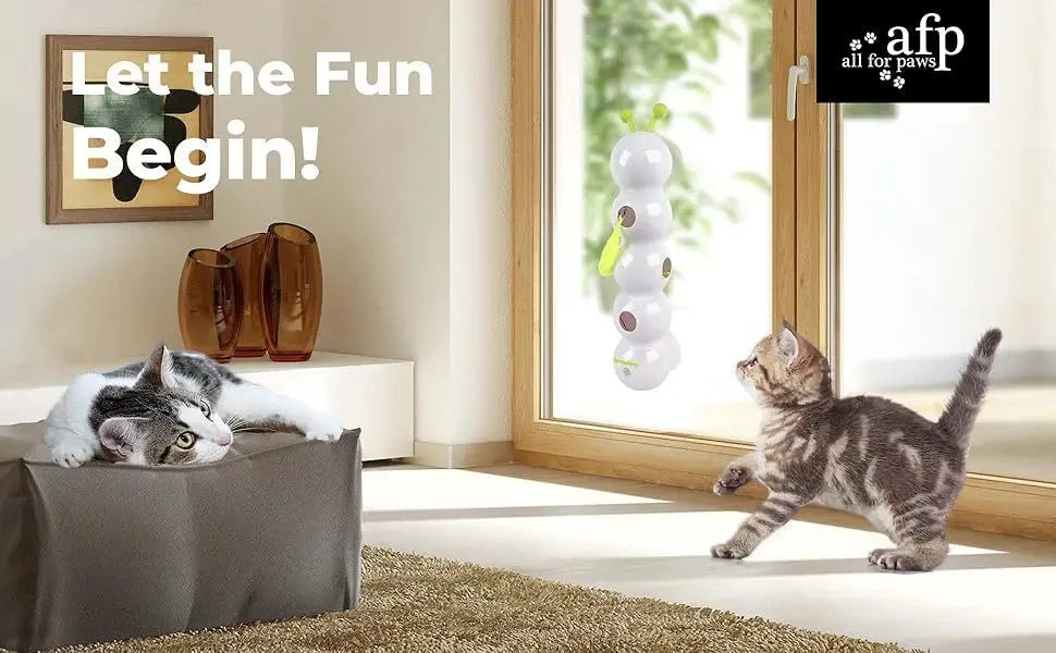 Seu gato caça sozinho. Você só dá play. Ideal para tutores ocupados e casas com vários felinos!