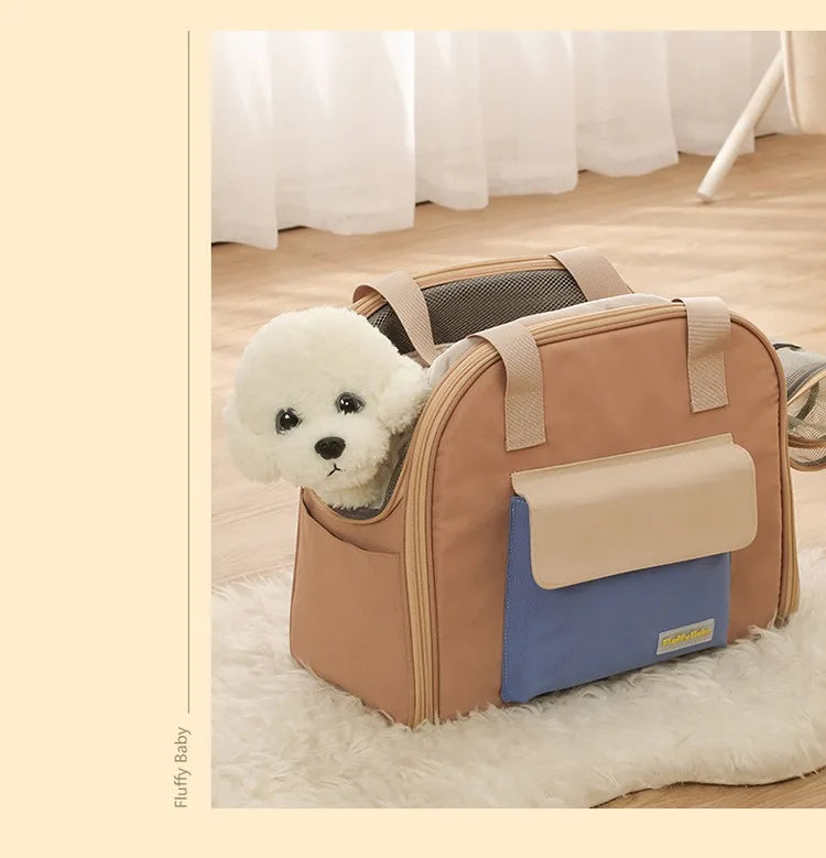 Bolsa de Transporte Confortável 4Cats – Alça Transversal, Leve e Respirável (até 4kg)