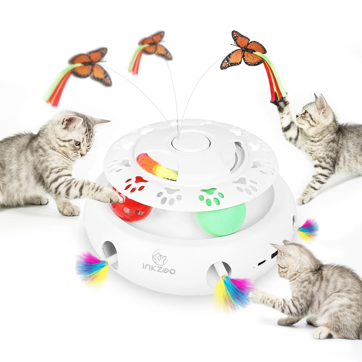 Caça eletrônica nível profissional: ratinhos que pulam aleatoriamente pra ativar o instinto felino e divertir por horas!