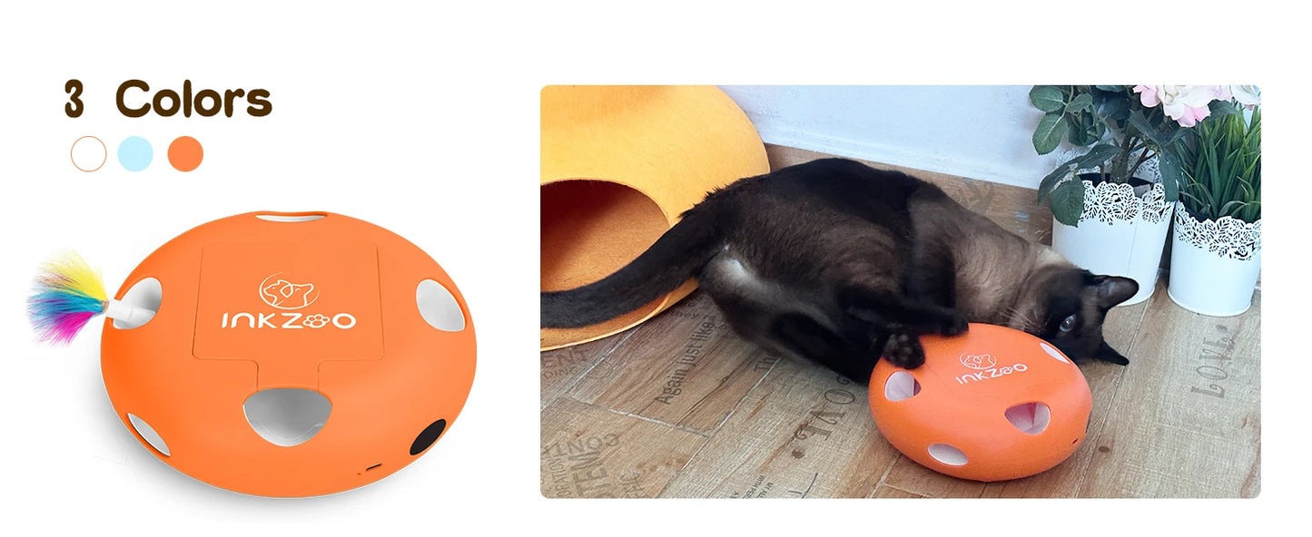 Caça eletrônica nível profissional: ratinhos que pulam aleatoriamente pra ativar o instinto felino e divertir por horas!