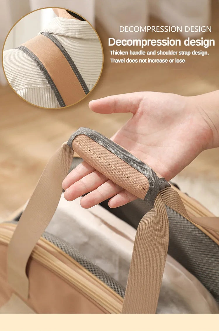 Bolsa de Transporte Confortável 4Cats – Alça Transversal, Leve e Respirável (até 4kg)