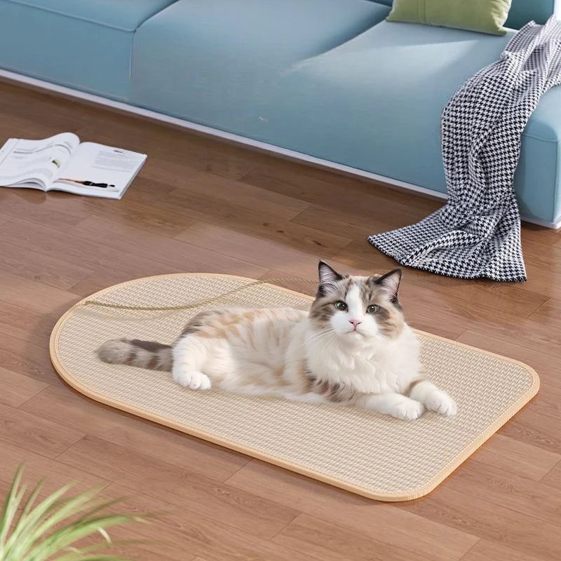 Sisal Cat Scratching Pad - Durable, Sofa-Safe Scratch Board with Playful Toy for Cats, Cat Mat