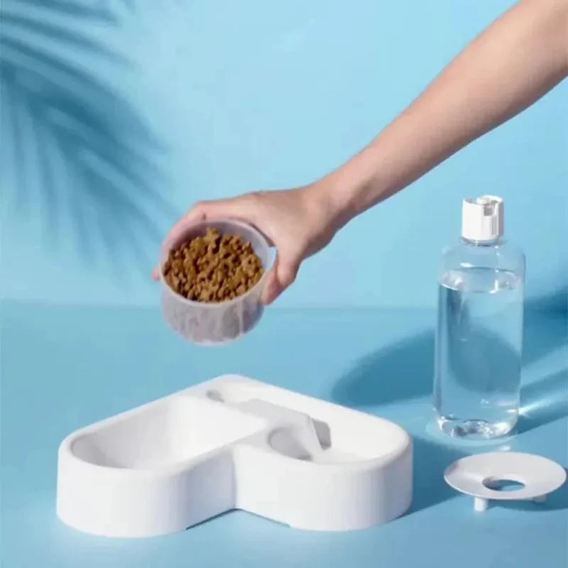 Comedouro Bebedouro Pet AquaFeed™ - Hidratação Automática e Ração Sempre Seca!