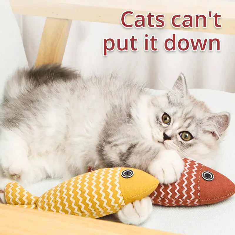 Peixe com Catnip – Brinquedo para Gatos Chutarem, Mordem e se Divertirem com Segurança