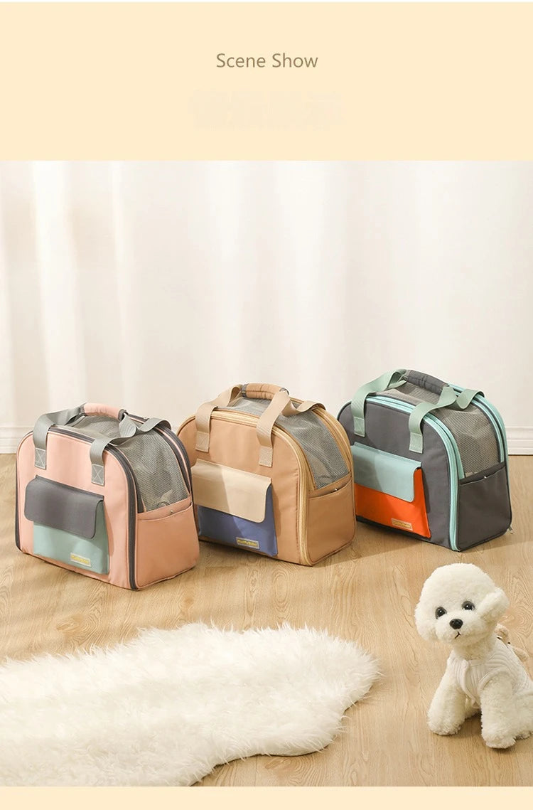 Bolsa de Transporte Confortável 4Cats – Alça Transversal, Leve e Respirável (até 4kg)