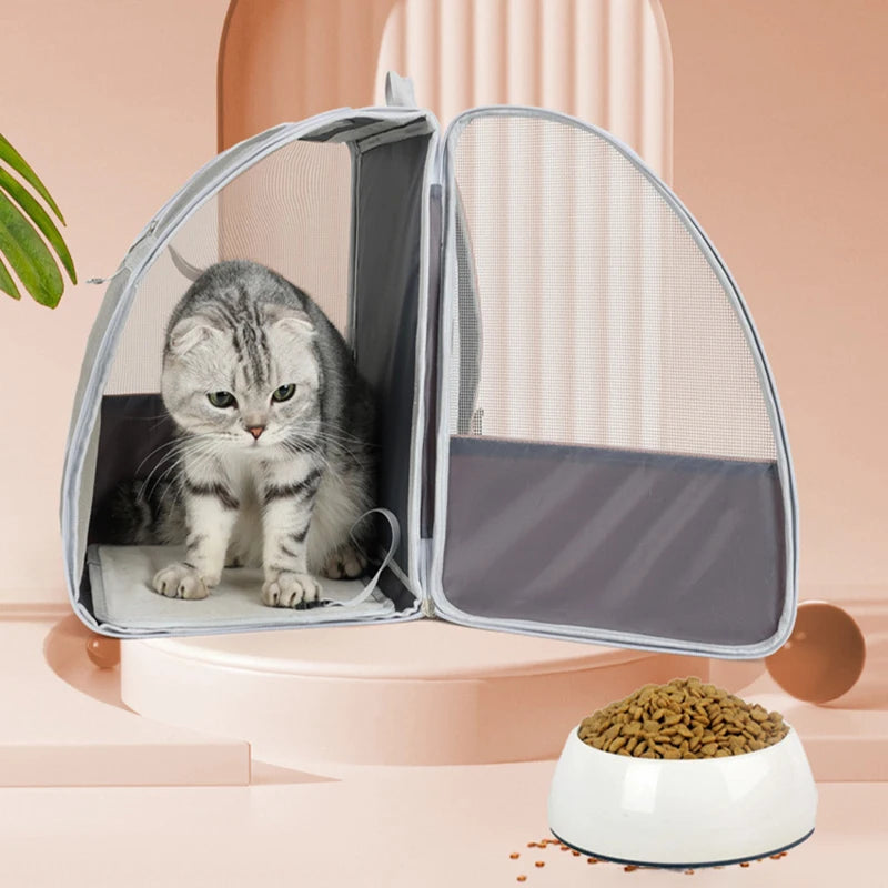 Mochila de Transporte para Gatos – Conforto, Segurança e Ventilação em Movimento (até 6kg)