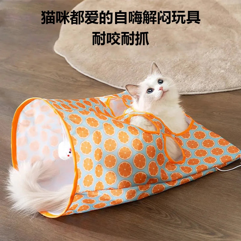 😻 Saco de Túnel Interativo com Chocalho – Diversão, EstÃmulo e Conforto Para Gatos!
