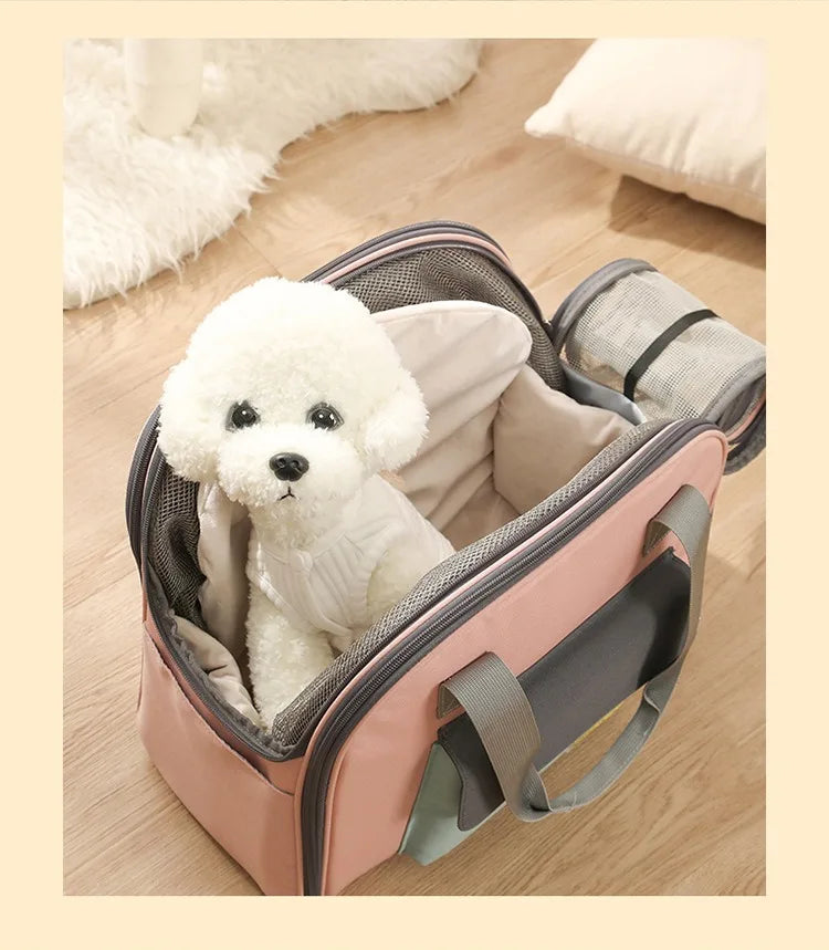 Bolsa de Transporte Confortável 4Cats – Alça Transversal, Leve e Respirável (até 4kg)