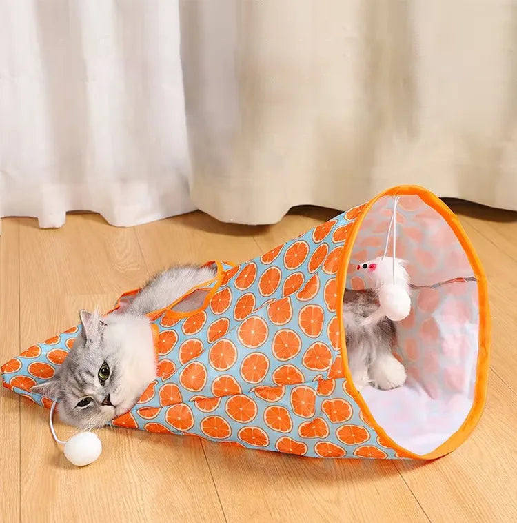 😻 Saco de Túnel Interativo com Chocalho – Diversão, EstÃmulo e Conforto Para Gatos!