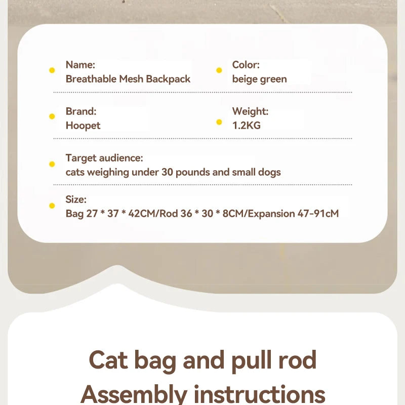 Mala Trolley para Gatos – Transporte com Rodinhas, Conforto e Estilo para Viagens