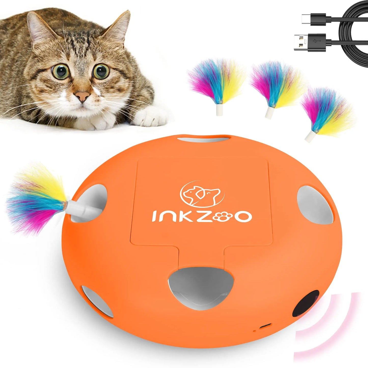 Caça eletrônica nível profissional: ratinhos que pulam aleatoriamente pra ativar o instinto felino e divertir por horas!