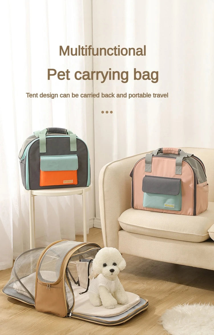Bolsa de Transporte Confortável 4Cats – Alça Transversal, Leve e Respirável (até 4kg)