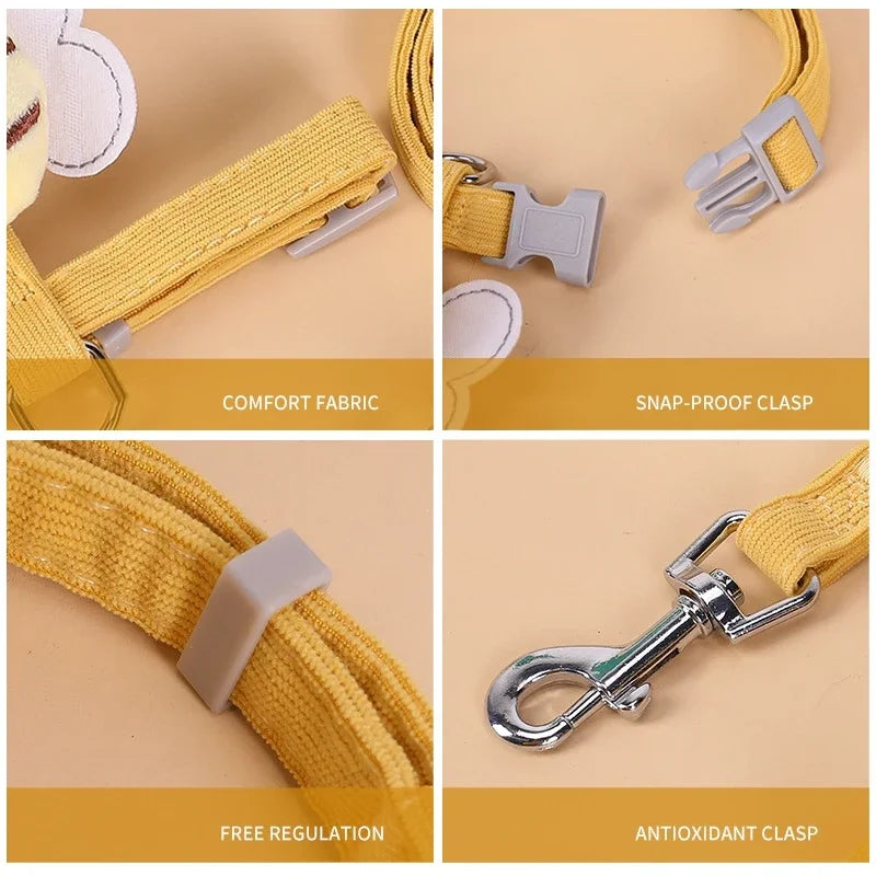 🐝 Conjunto de Coleira e Guia Abelhinha – Passeios Mais Seguros, Divertidos e Cheios de Estilo!