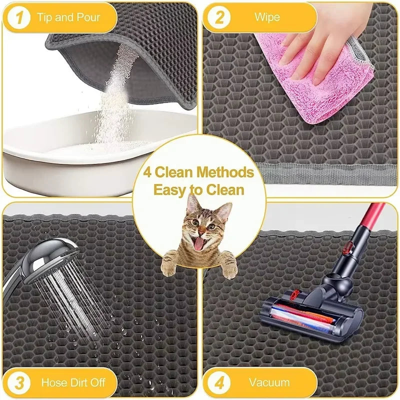🐾 Tapete de Areia para Gatos Extra Grande Colmeia – Limpeza Sem Stress e Casa Sempre Protegida!