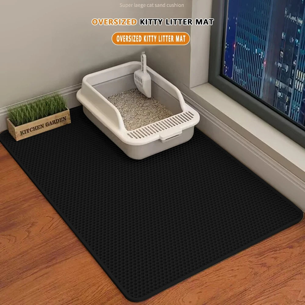 🐾 Tapete de Areia para Gatos Extra Grande Colmeia – Limpeza Sem Stress e Casa Sempre Protegida!