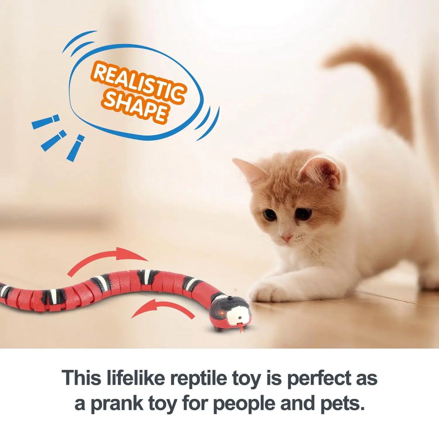 🐍 Brinquedo Interativo Cobra Eletrônica – Diversão Inteligente Para Gatos e Gatinhos!