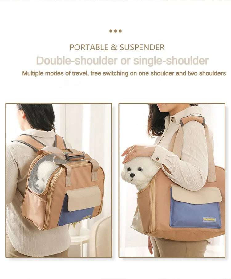 Bolsa de Transporte Confortável 4Cats – Alça Transversal, Leve e Respirável (até 4kg)