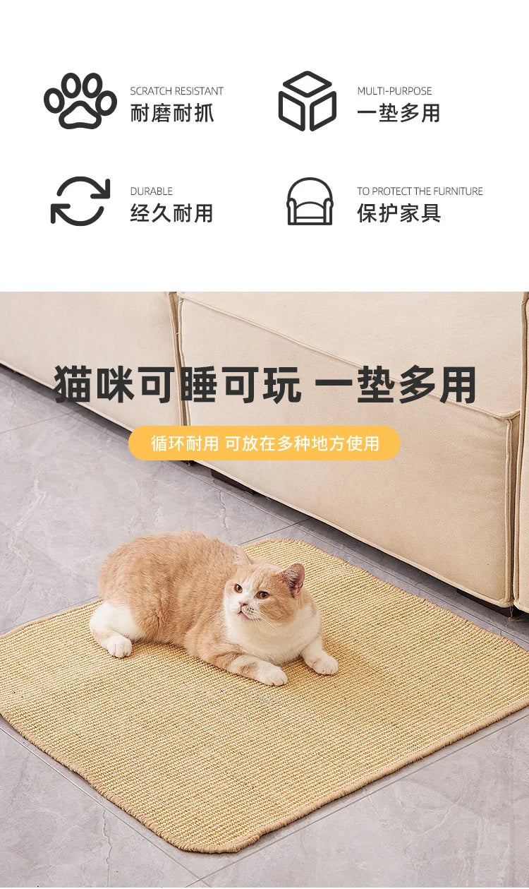 🐾 Arranhador Sisal Cânhamo – Proteção, Diversão e Saúde para seu Gato e seus Móveis!