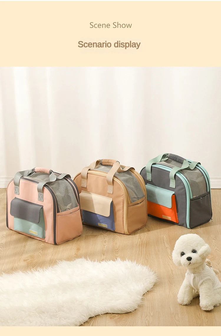 Bolsa de Transporte Confortável 4Cats – Alça Transversal, Leve e Respirável (até 4kg)