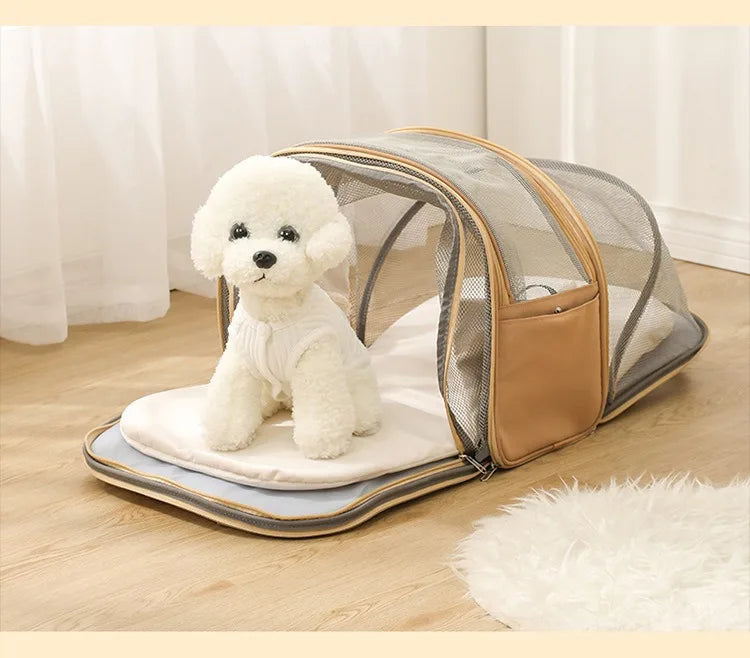 Bolsa de Transporte Confortável 4Cats – Alça Transversal, Leve e Respirável (até 4kg)