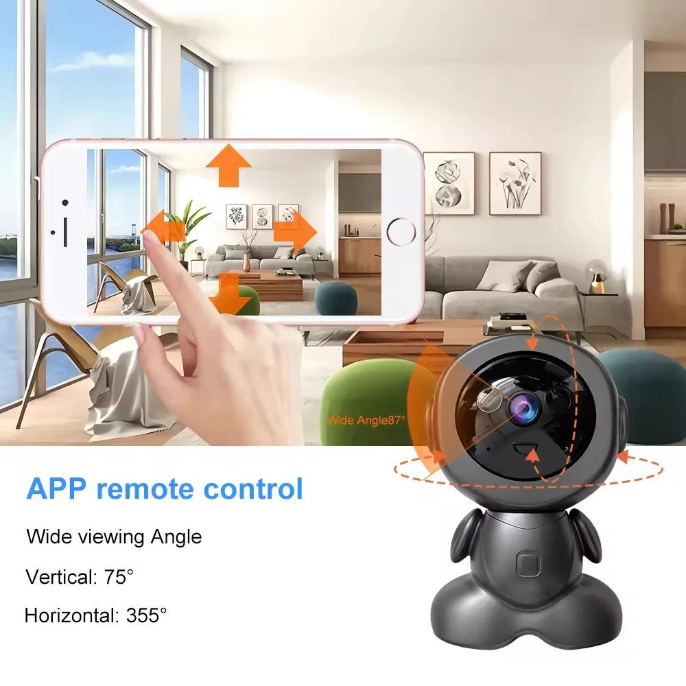 Câmera Robô Inteligente Wi-Fi 5MP – Segurança Interna com Visão Noturna, PTZ e Áudio Bidirecional