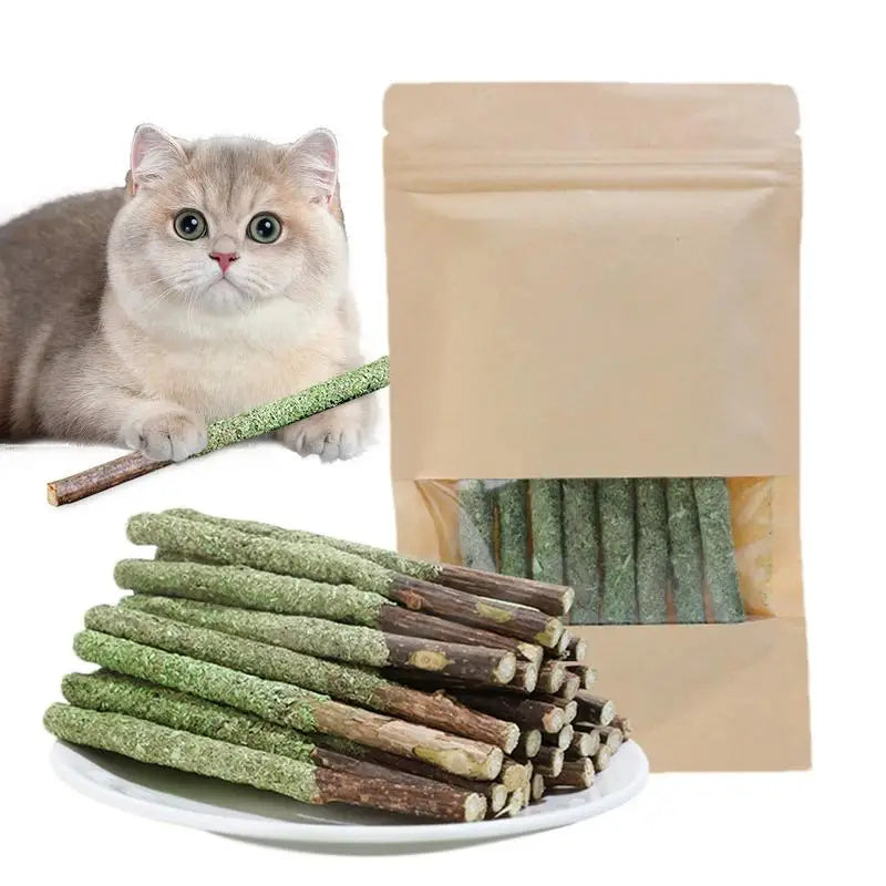 Bastão Natural de Matatabi – Limpeza Dental, Relaxamento e Estímulo para Gatos